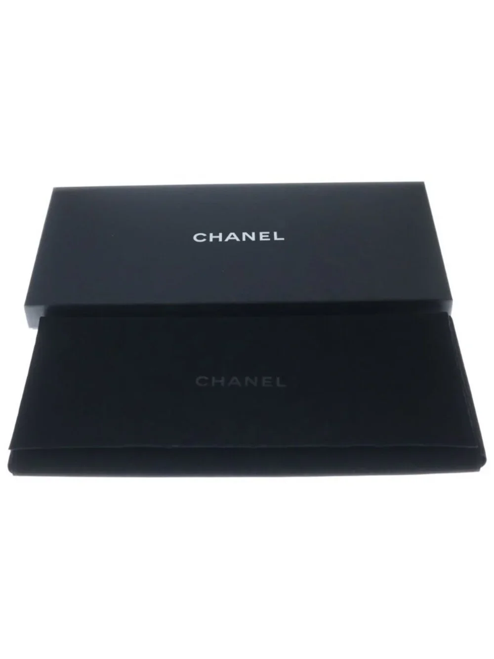 Chanel CC Logo Faux Pearl Rhinestone Long Necklace Silver